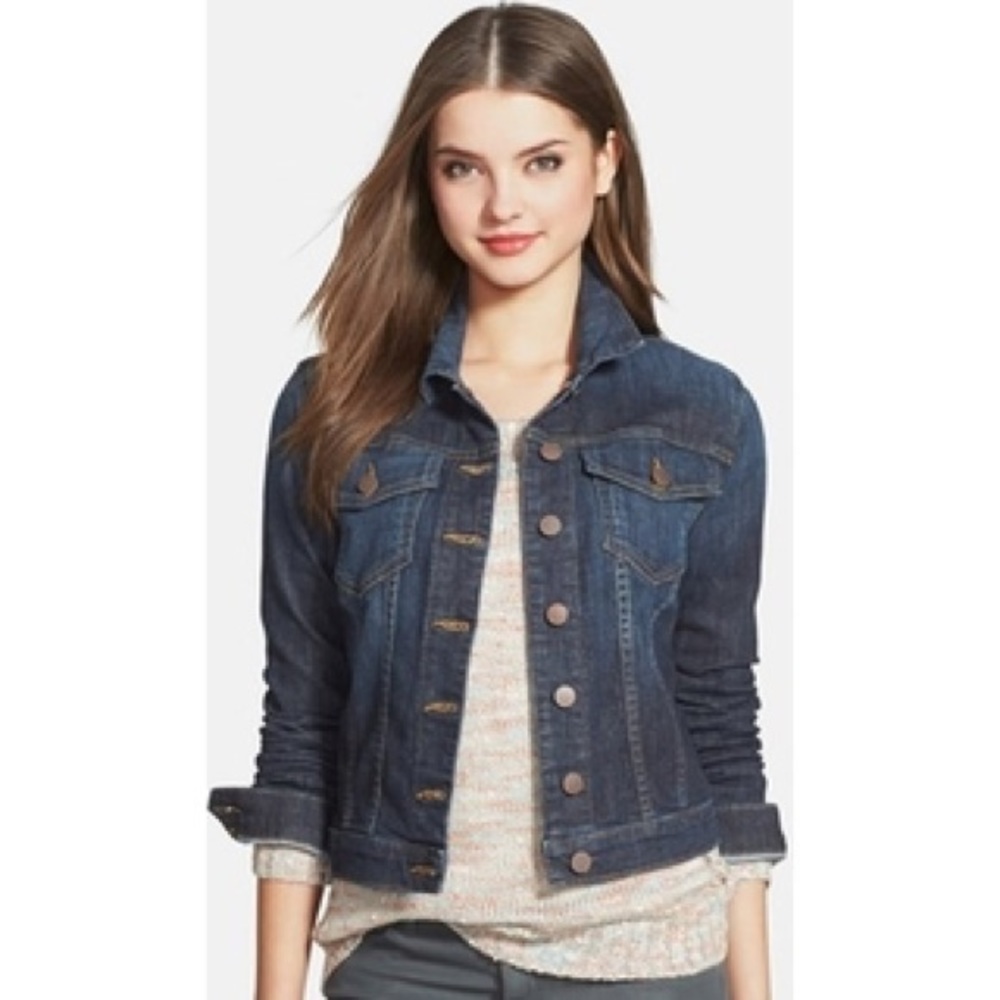 Kut From The Cloth Amelia Dark Wash Denim Jacket